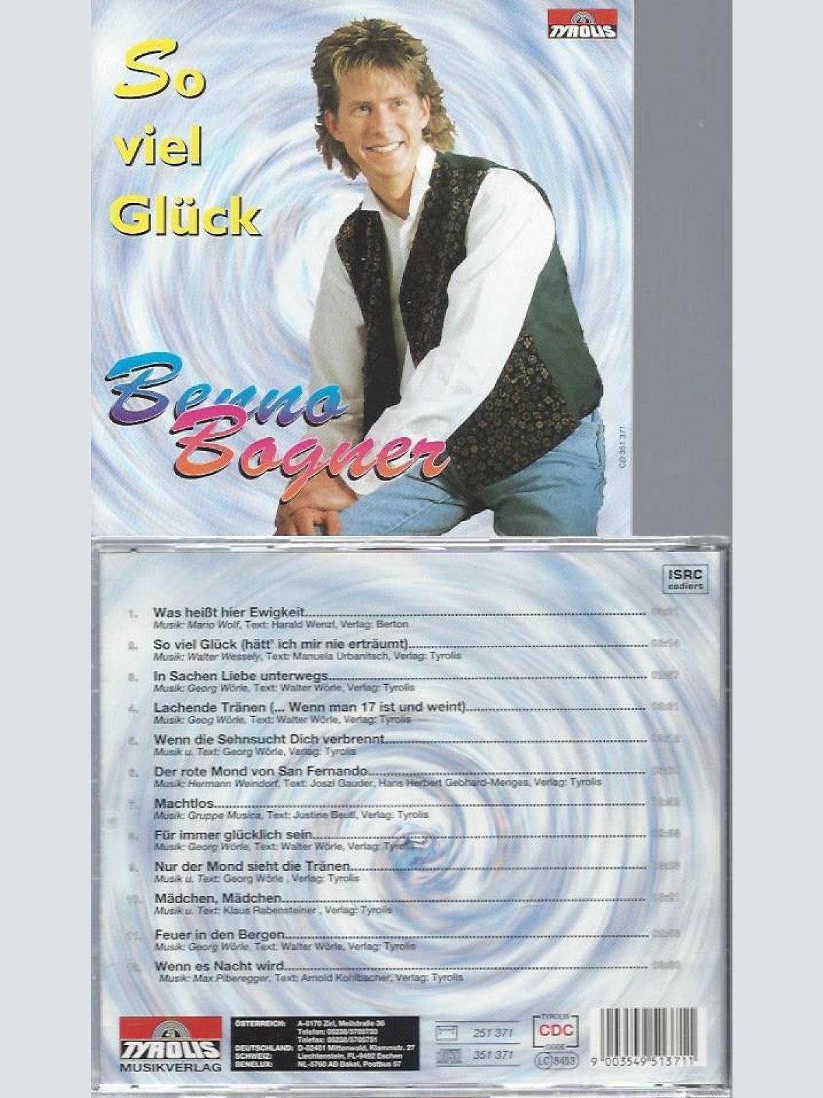 CD //  BENNO BOGNER SO VIEL GLÜCK