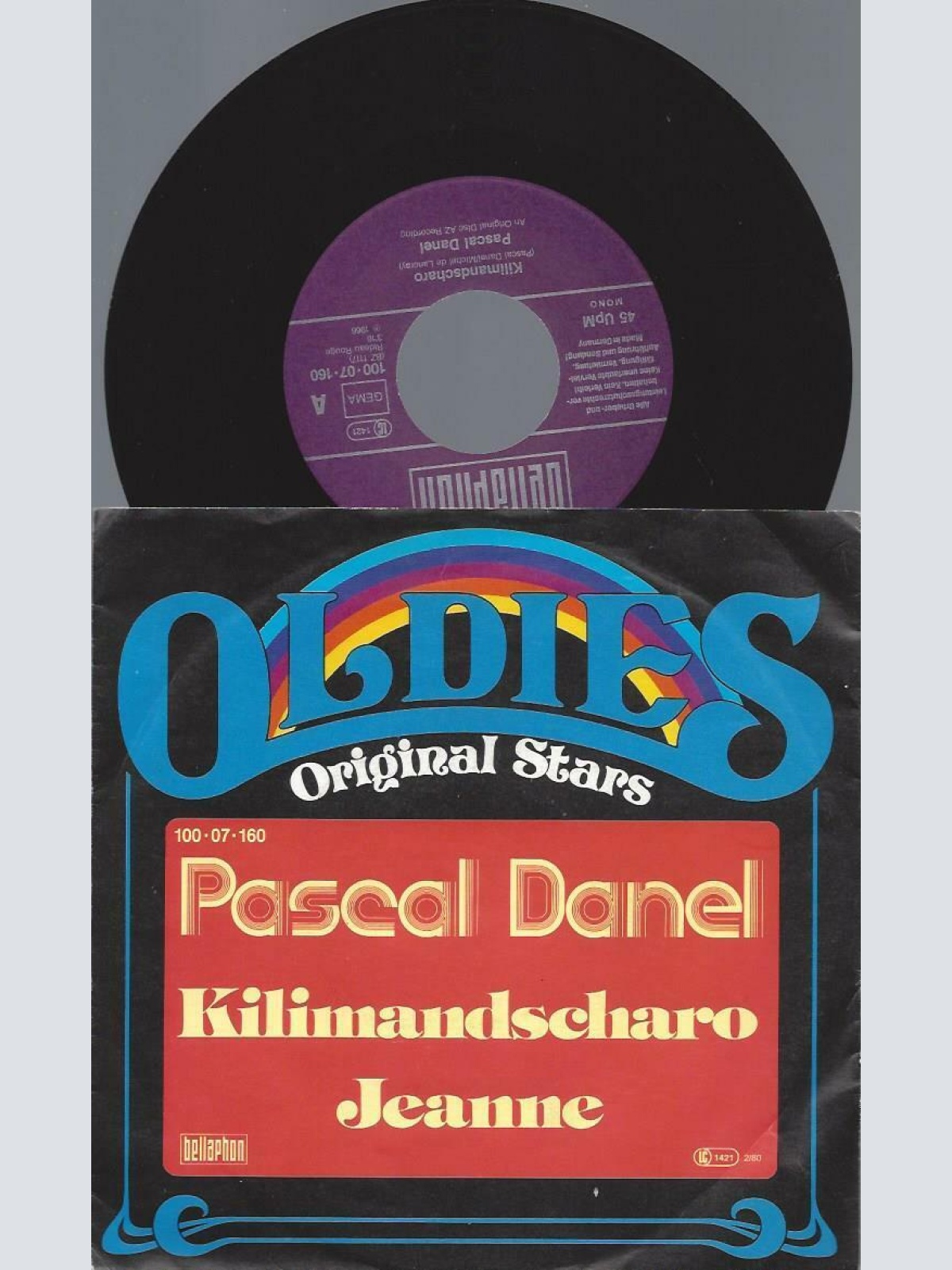 7"    Pascal Danel  Kilimandscharo / Jeanne