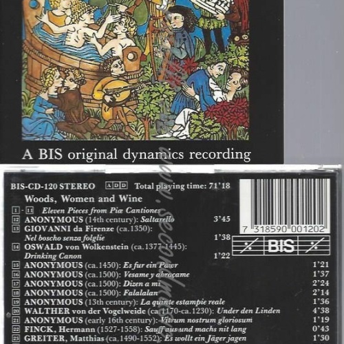 CD--JOCULATORES UPSALIENSIS, WOLKENSTEIN,O.V., ET AL. | --WALD UND WEIB UND WEIN