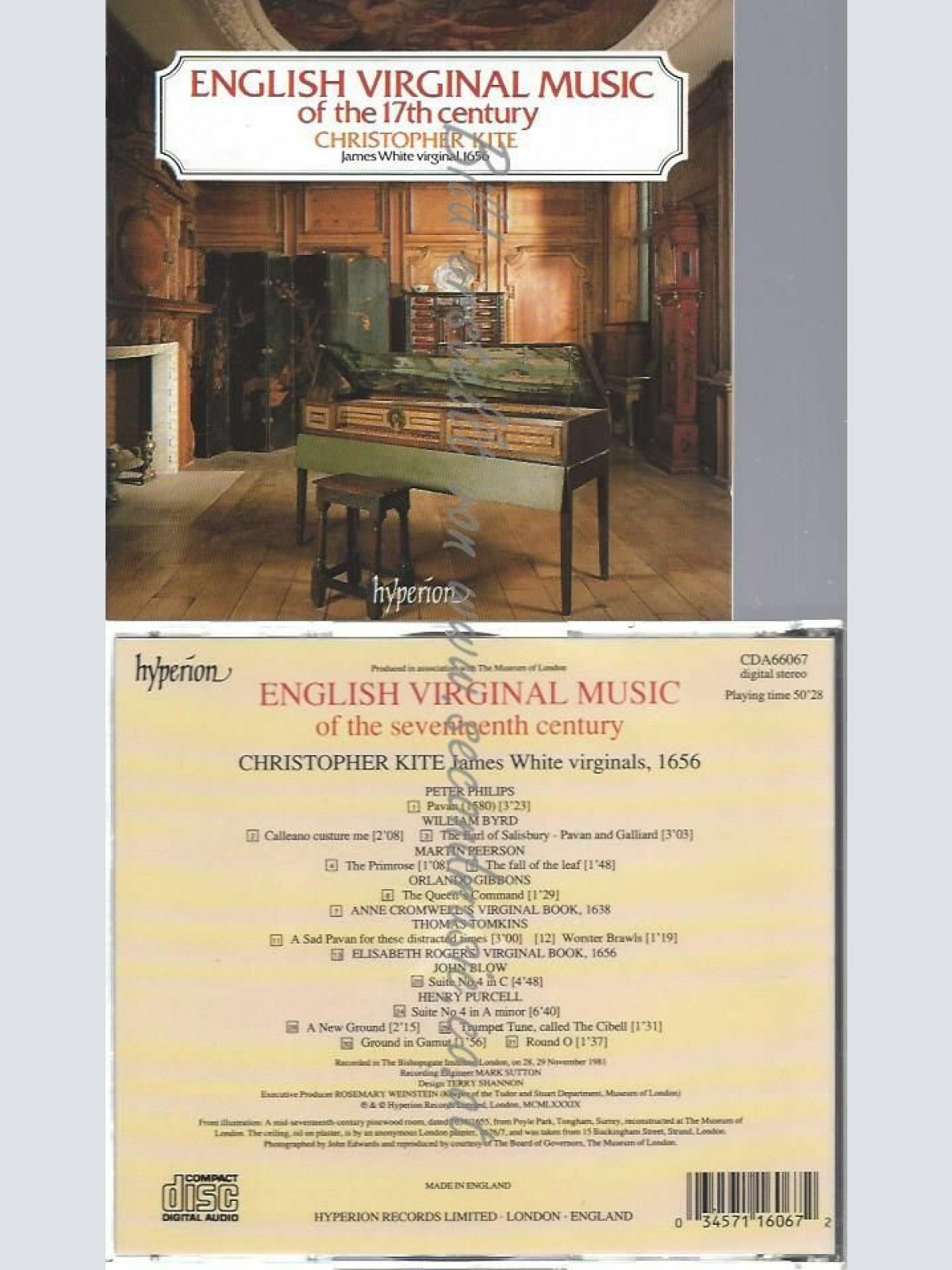 CD--Virginalmusik, Engl. (17.Jhdt)Kite