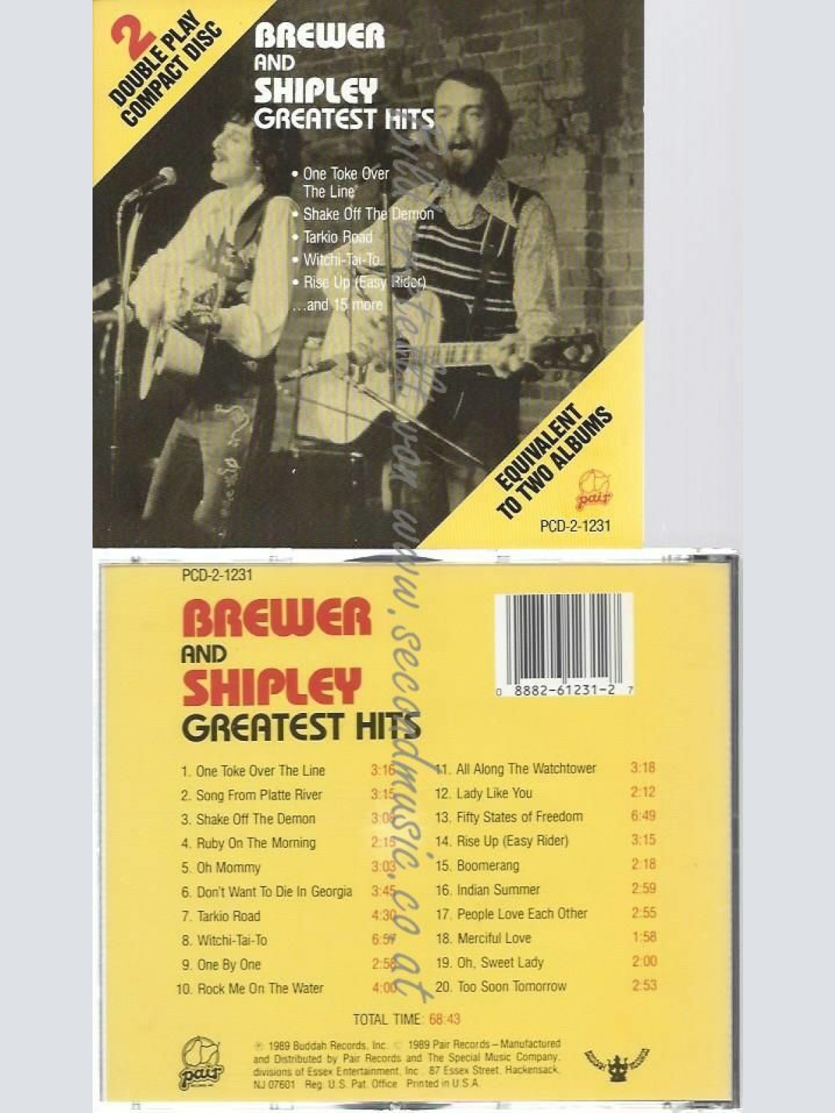 CD--BREWER & SHIPLEY | --GREATEST HITS