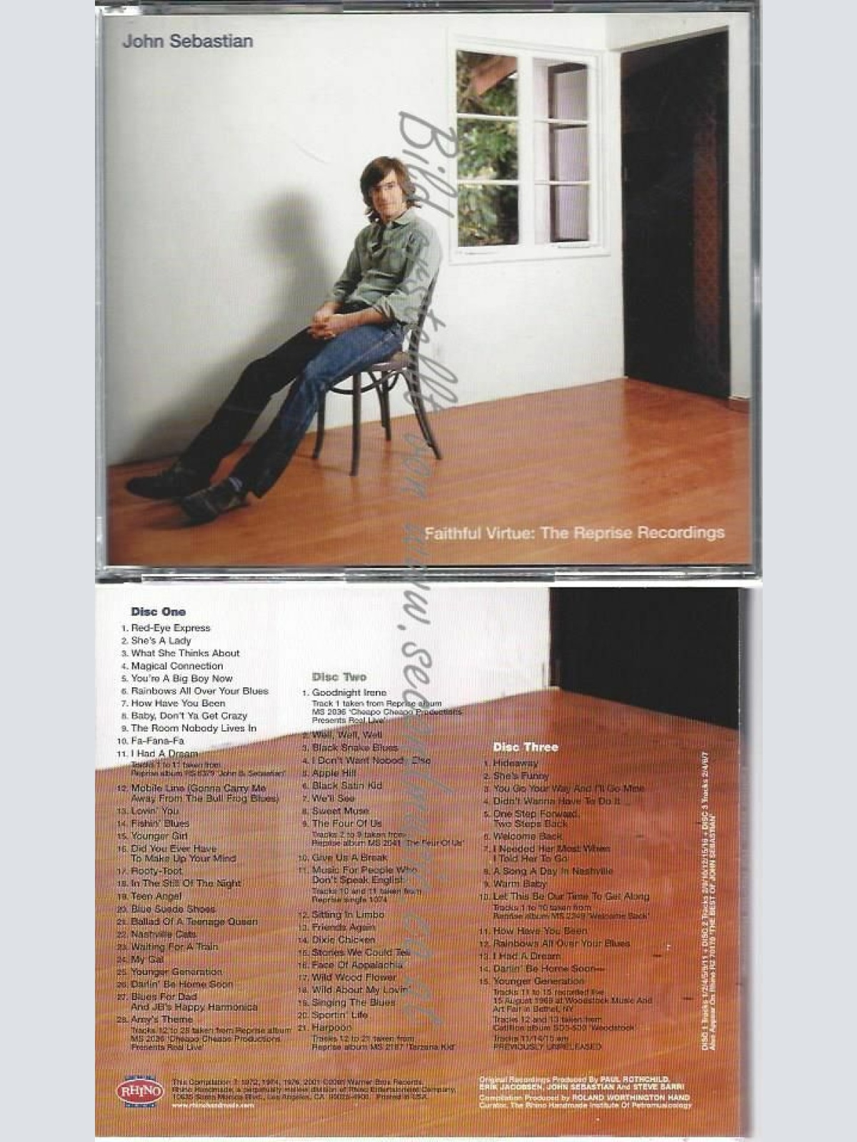 CD--JOHN SEBASTIAN | --FAITHFUL VIRTUE:REPRISE RECORD-Limited 3 CDs