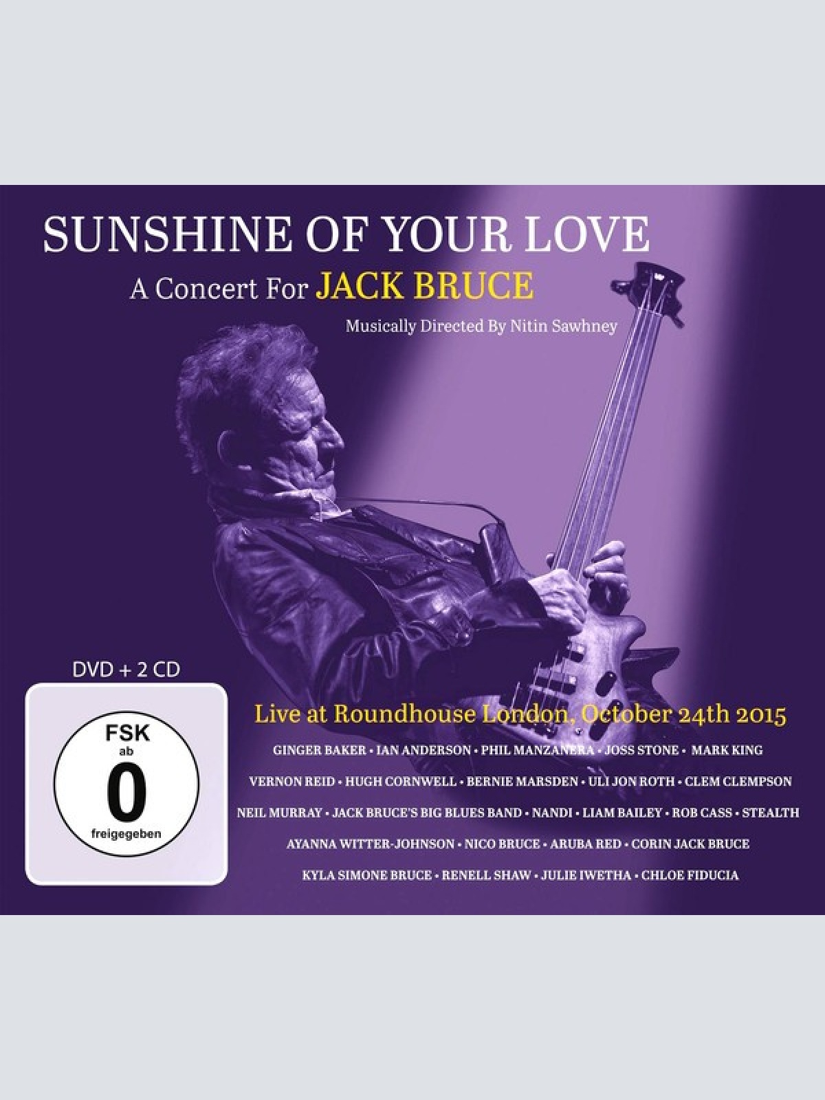 2xCD, Comp + DVD Various - Sunshine Of Your Love - A Concert For Jack Bruce