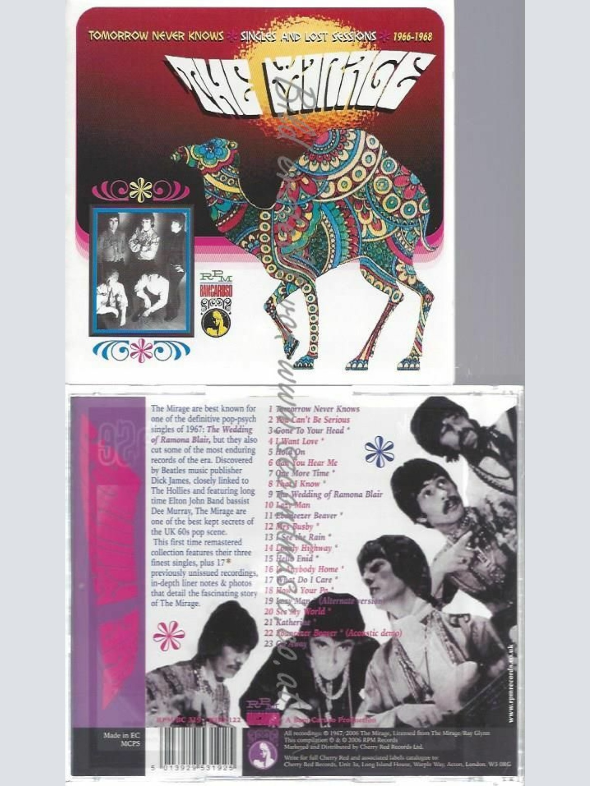 CD--THE MIRAGE | --TOMORROW NEVER KNOWS-SINGLES..