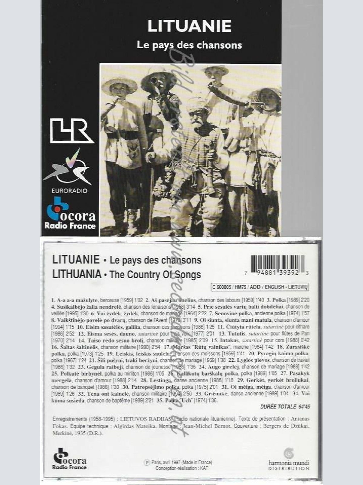 CD--LITHUANIA | --LITUANIE.LE PAYS DES CHANSONS
