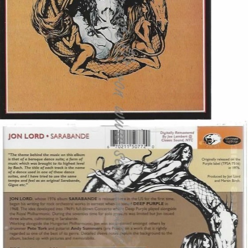 CD--JON LORD | --SARABANDE