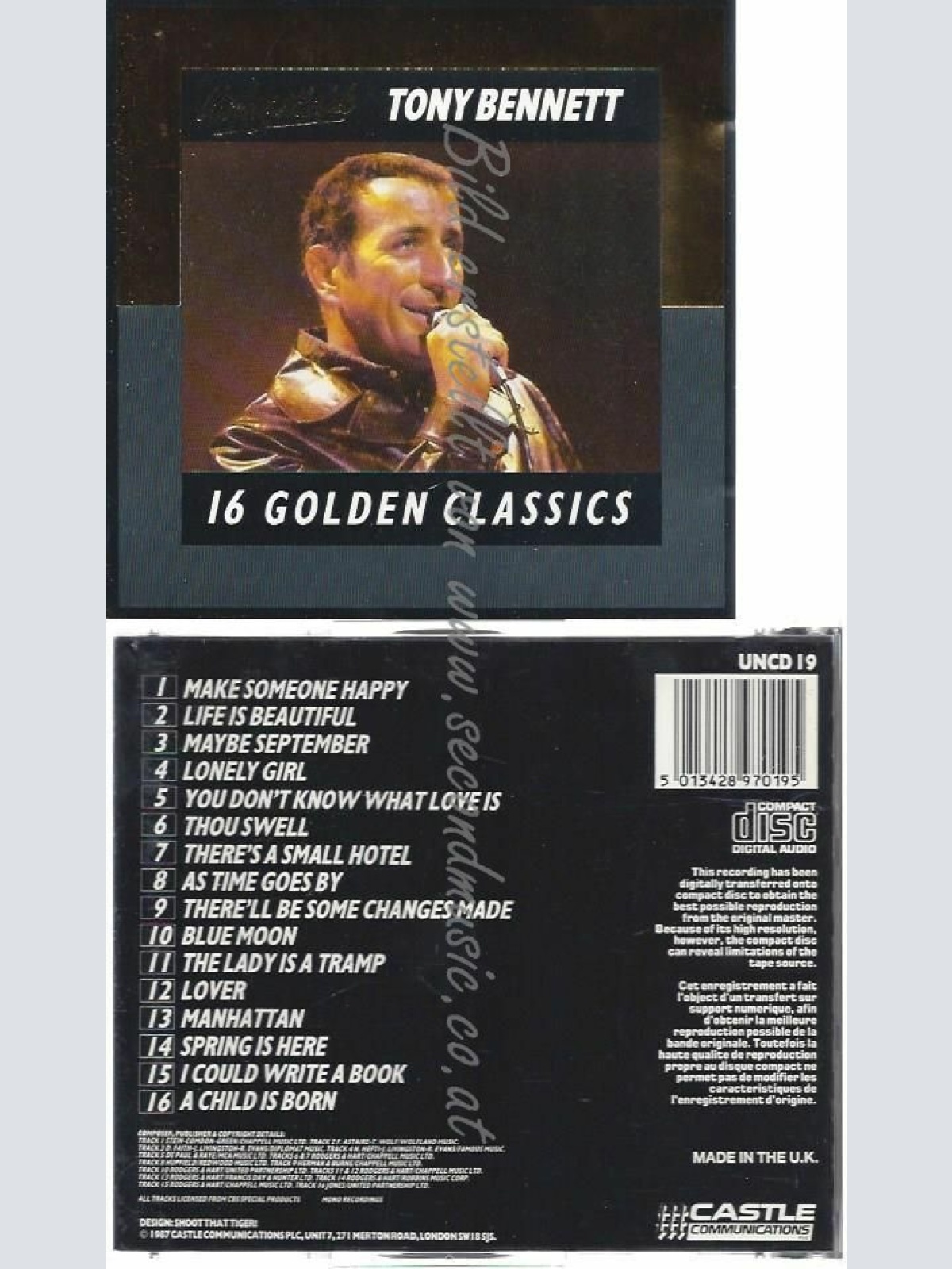CD--TONY BENNETT | -- 16 GOLDEN CLASSICS