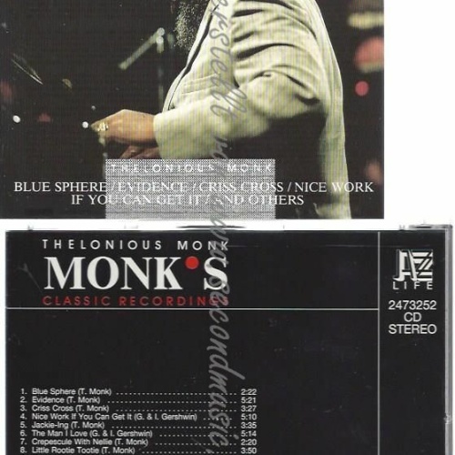CD--THE LONIOUS MONK--MONK'S CLASSIC RECORDINGS
