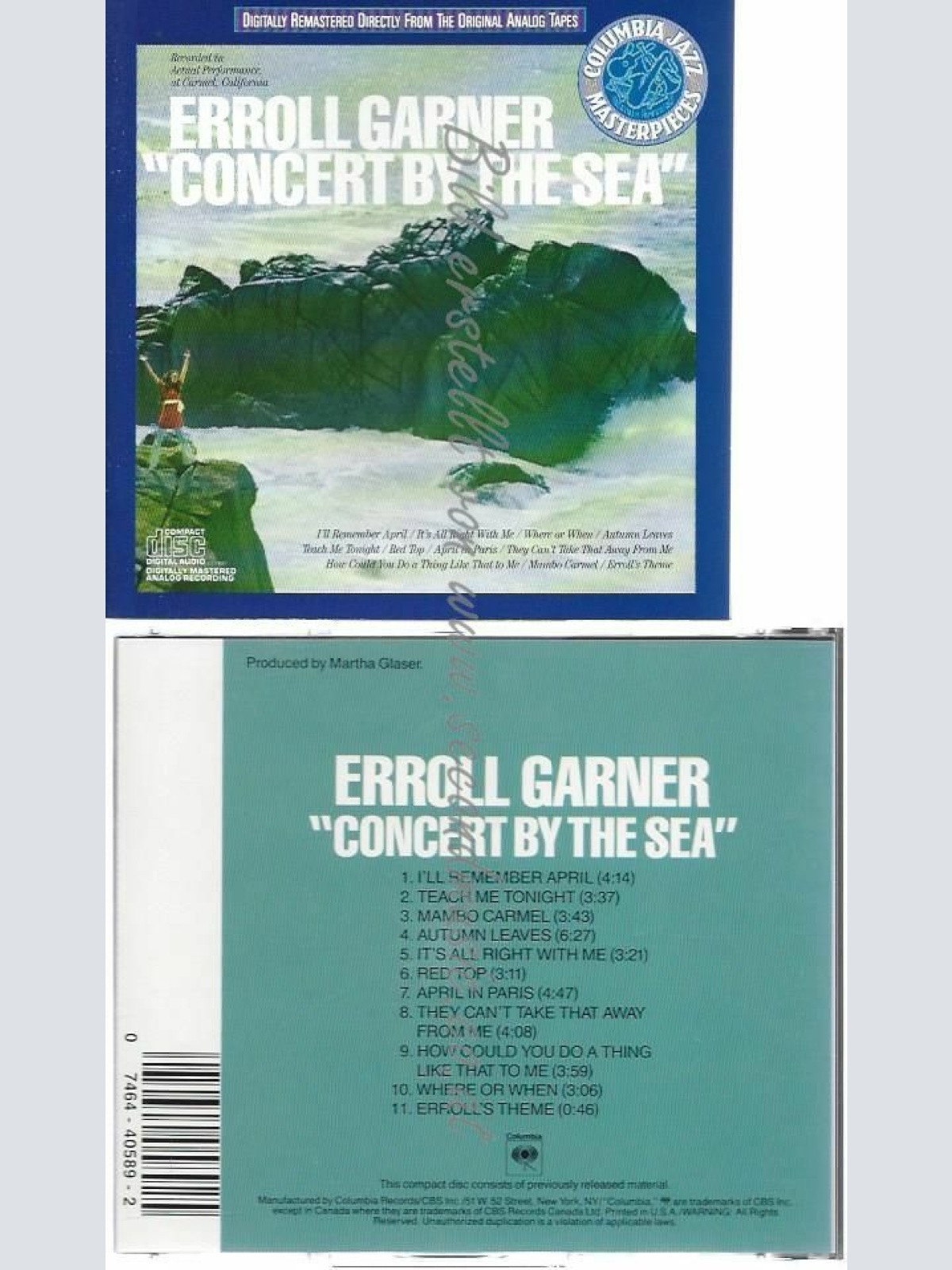 CD--ERROLL GARNER | --CONCERT BY THE SEA