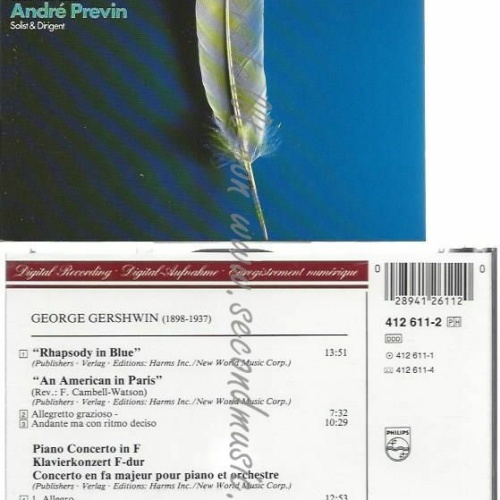 CD--KLAVIERKONZERT F-DUR/ PREVIN,ANDRE  --RHAPSODY IN BLUE