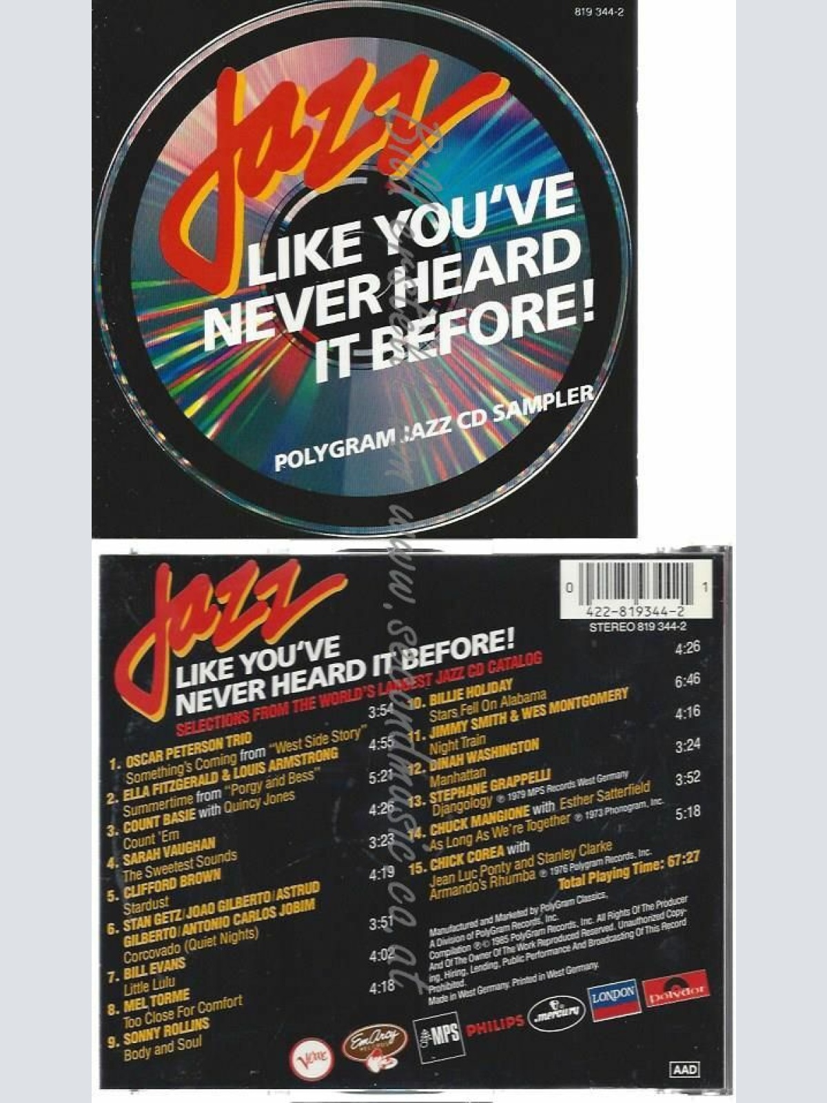 CD--VARIOUS | --POLYGRAM JAZZ SAMPLER