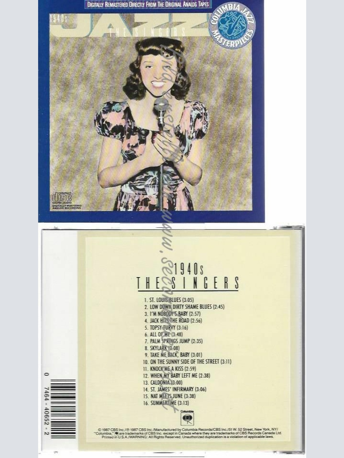 CD--VARIOUS ARTISTS | --1940'S SINGERS