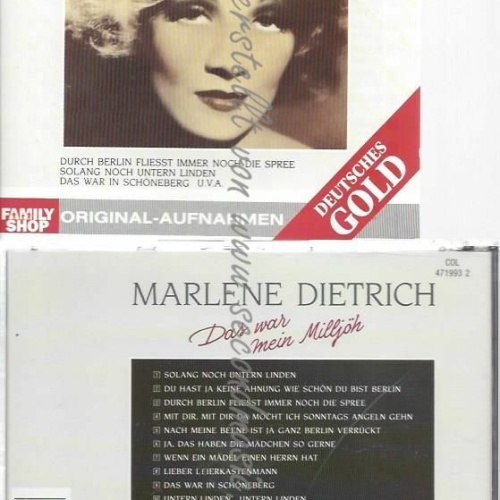 CD--MARLENE DIETRICH | --DAS WAR MEIN MILLJÖH