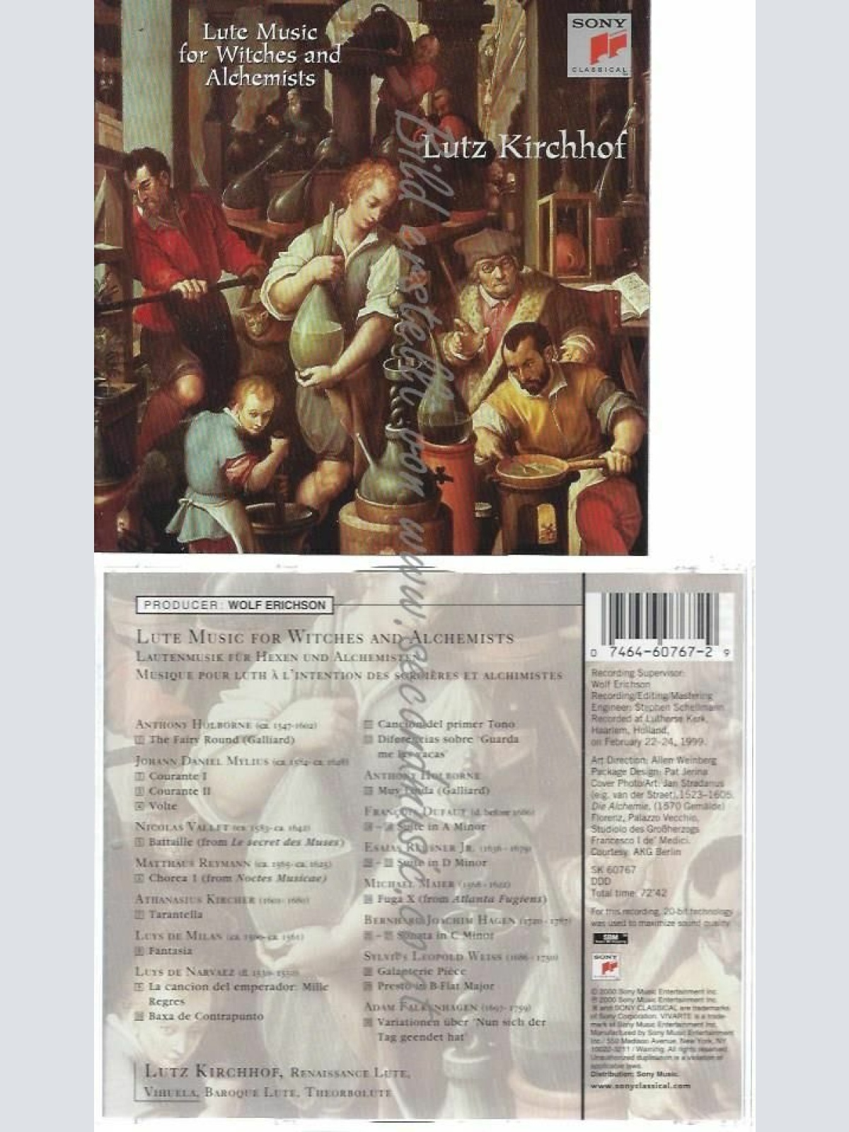 CD--LUTZ KIRCHHOF | --LUTE MUSIC FOR WITCHES & ALCHE