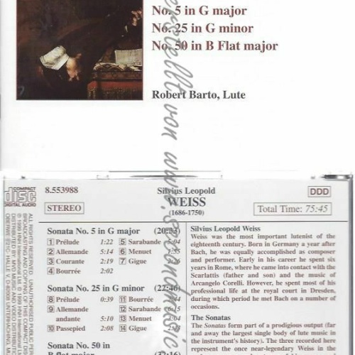 CD--BARTO,ROBERT   WEISS, | --WEISS: SONATAS FOR LUTE, VOL. 2