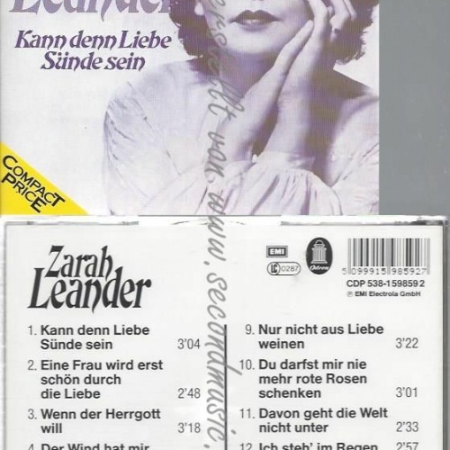 CD--ZARAH LEANDER | --KANN DENN LIEBE SÜNDE SEIN