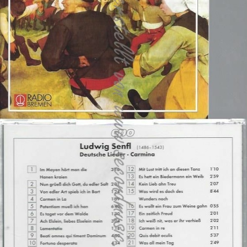 CD--LUDWIG SENFL  DEUTSCHE LIEDER CARMINA MOTETTEN