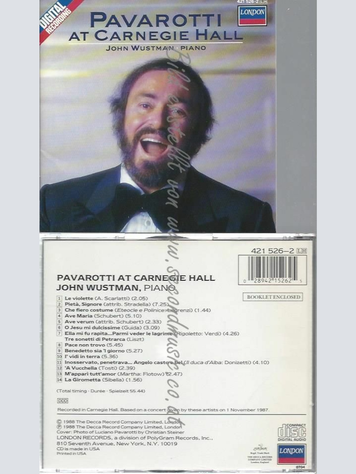 CD--PAVAROTTI,LUCIANO UND VARIOUS | --LIVE AT CARNEGIE HALL