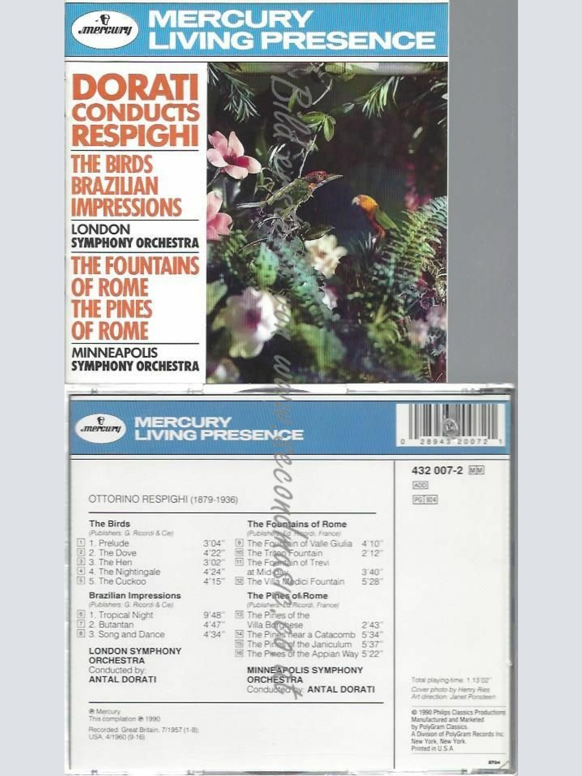 CD-- Respighi*, Dorati*  Dorati Conducts Respighi