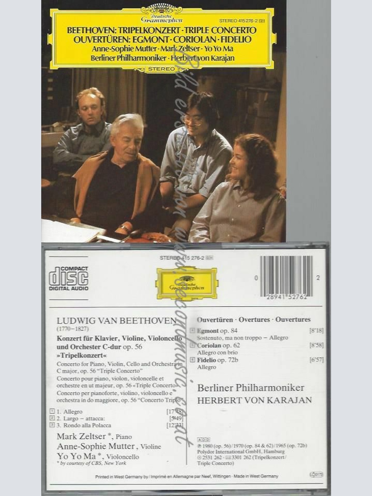 CD--OUVERTÜREN/ ZELTSER, MA, ET AL. | --TRIPELKONZERT OP.