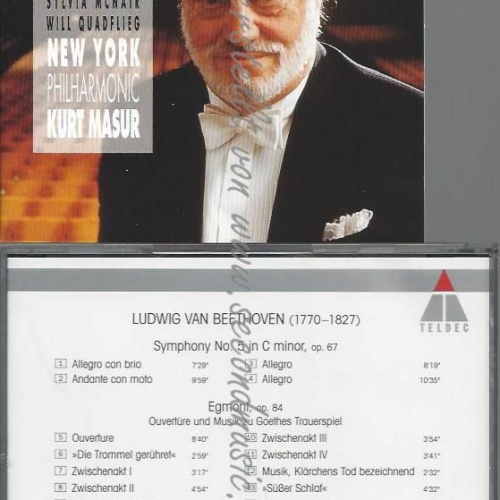 CD- The New York Philharmonic Orchestra  Beethoven Symphony No 5 / Egmont