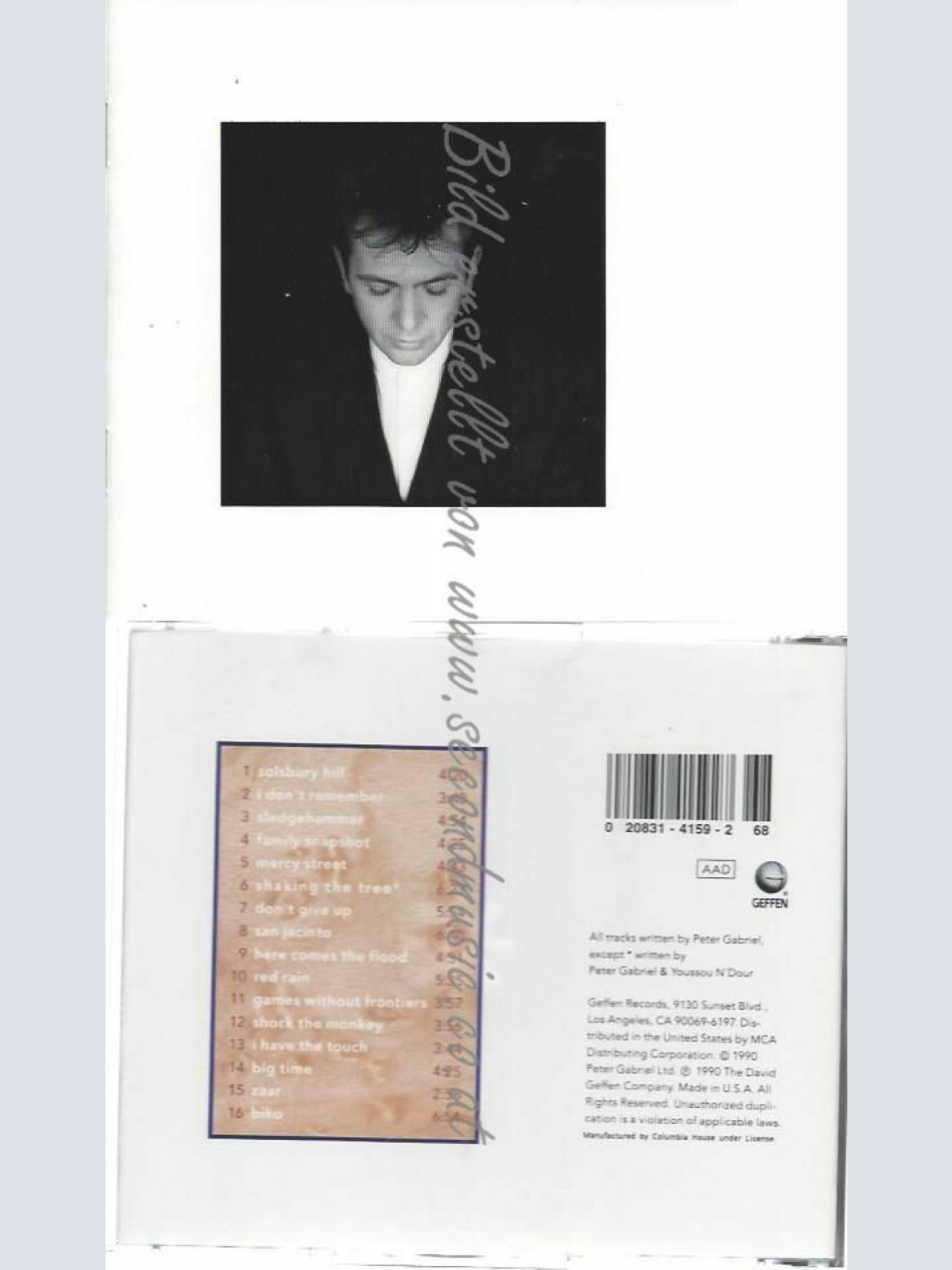 CD--PETER GABRIEL--SHAKING THE TREE