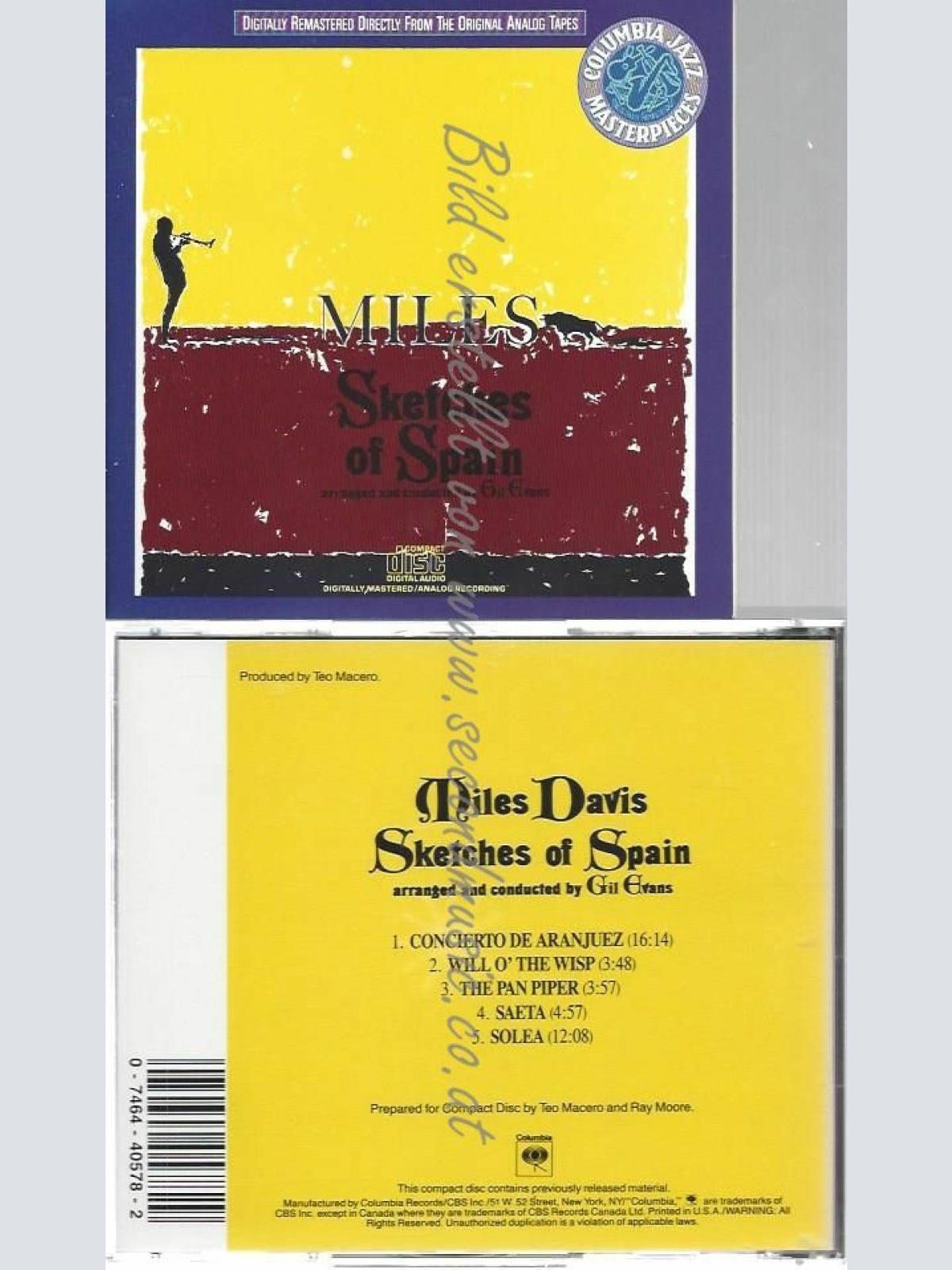 CD--MILES DAVIS , GIL EVANS , ET AL. | --SKETCHES OF SPAIN
