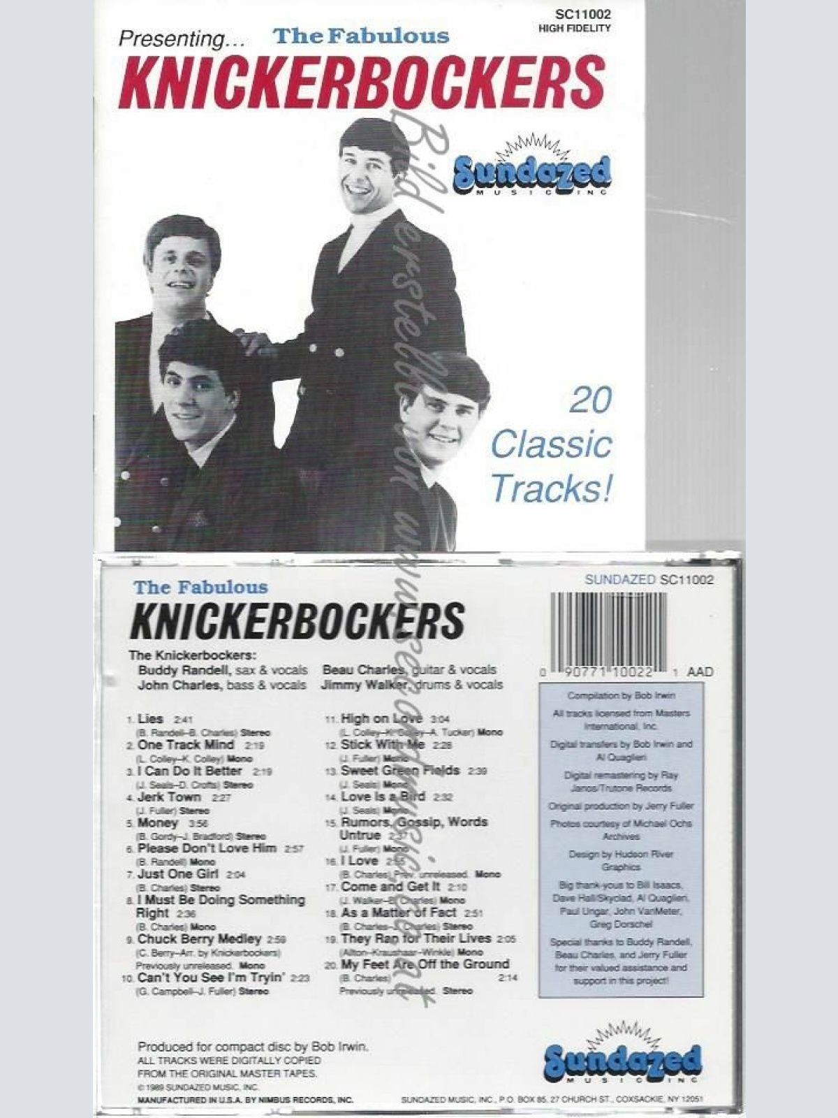 CD--KNICKERBOCKERS | -- 20 CLASSIC TRACKS