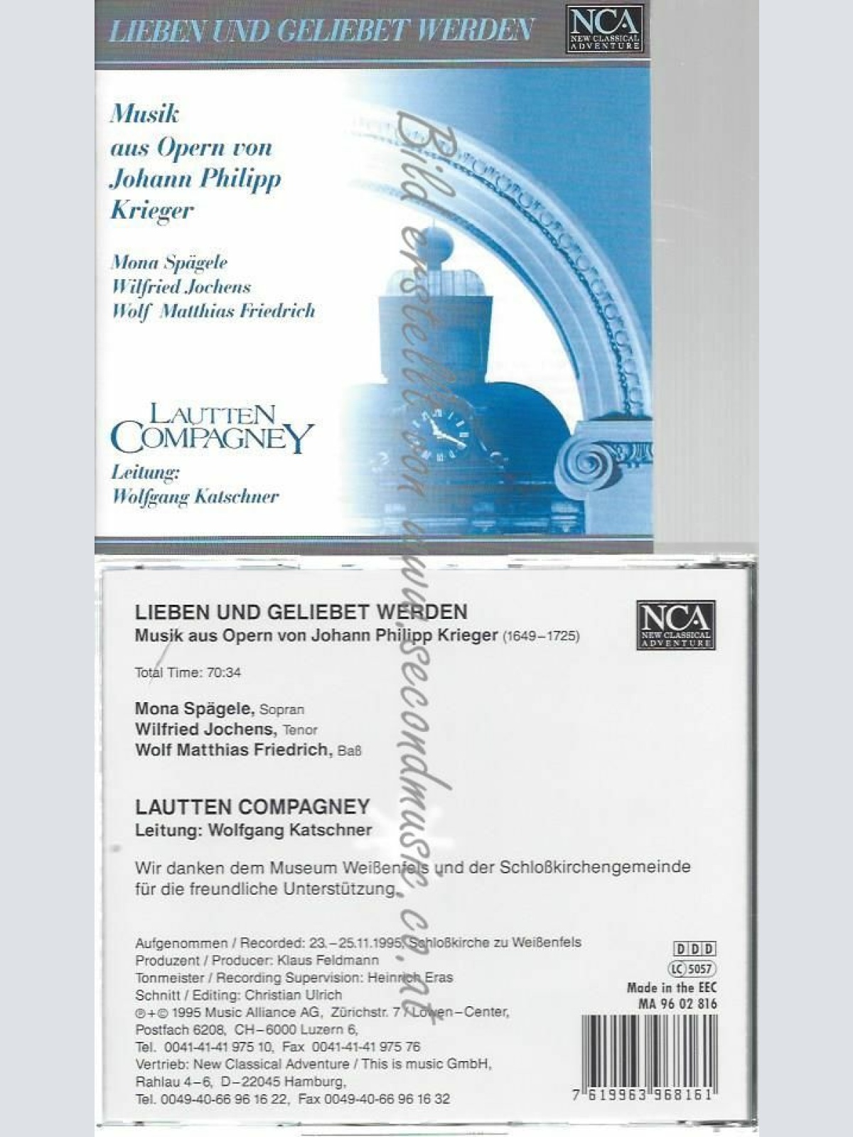 CD--JOHANN PHILIPP KRIEGER--LIEBEN UND GELIEBET WERDEN