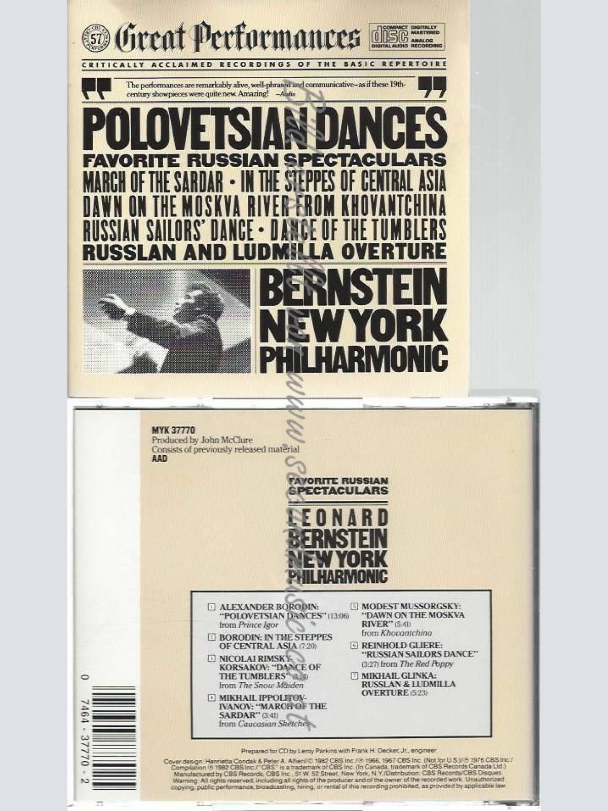 CD--BERNSTEIN UND NYP | --RUSSIAN ORCHESTRAL SPECTACULARS