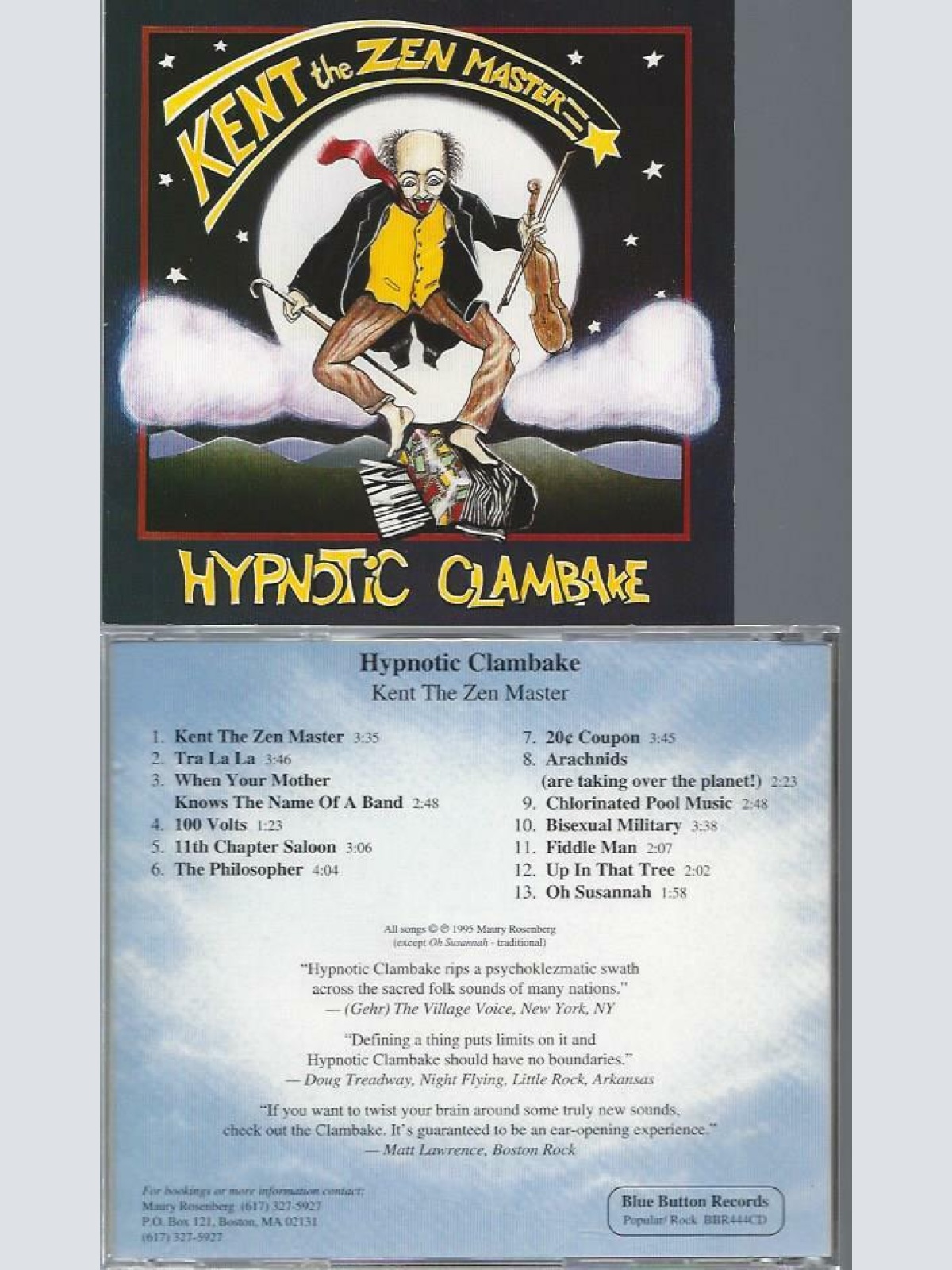 CD- Kent the Zen Master Hypnotic Clambake