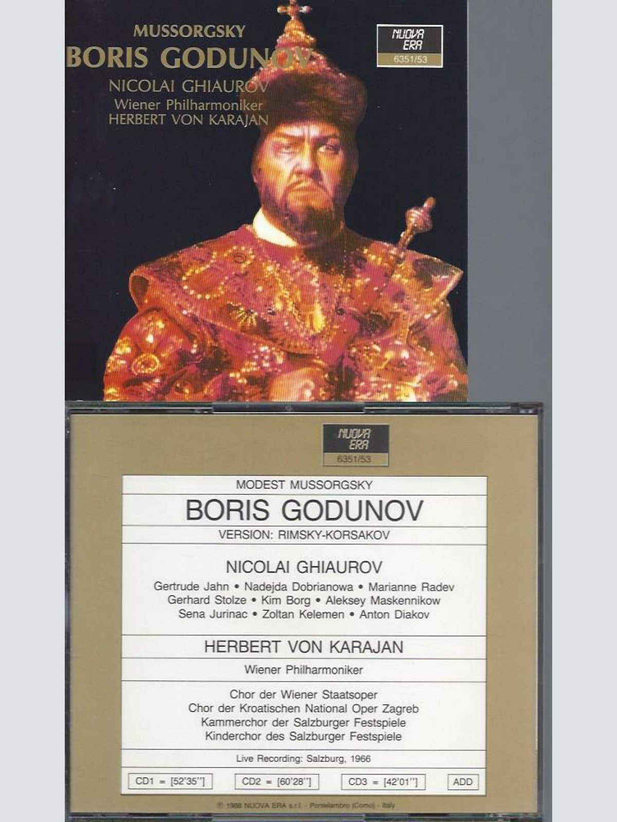 CD- Mussorgsky Boris Godunov Karajan // 3 CDs