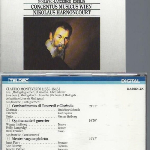 CD- Monteverdi Il Combattimento Madrigali / Harnoncourt
