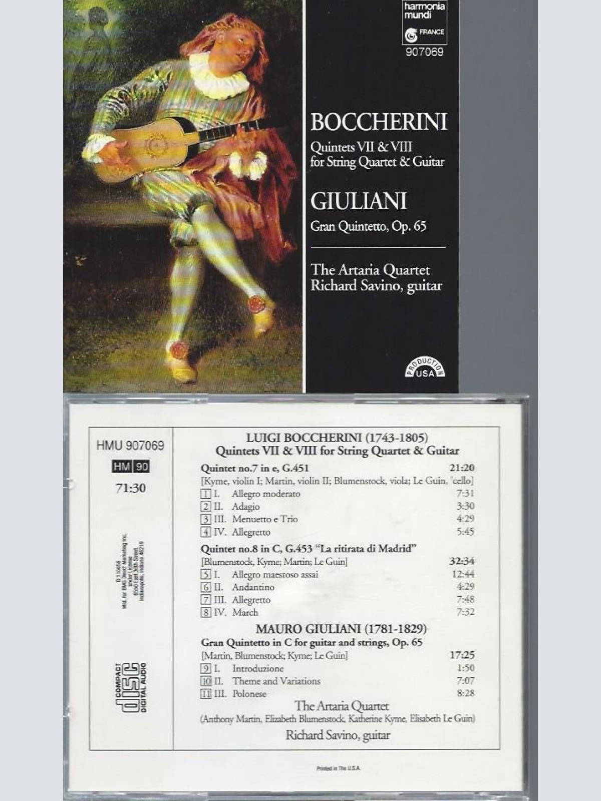 CD- Boccherini Quintets  VII & VIII /   //  Giuliani