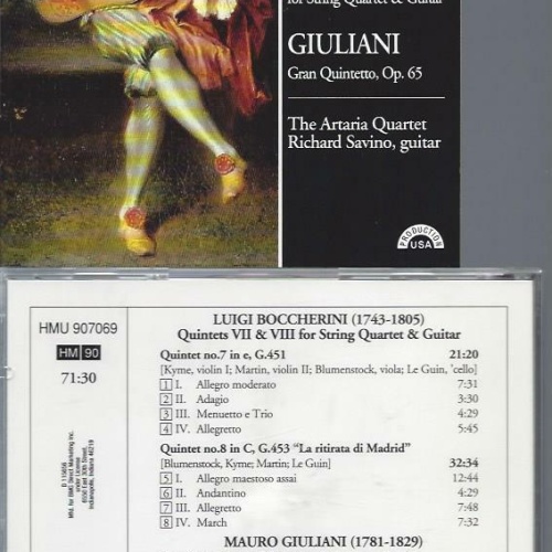 CD- Boccherini Quintets  VII & VIII /   //  Giuliani