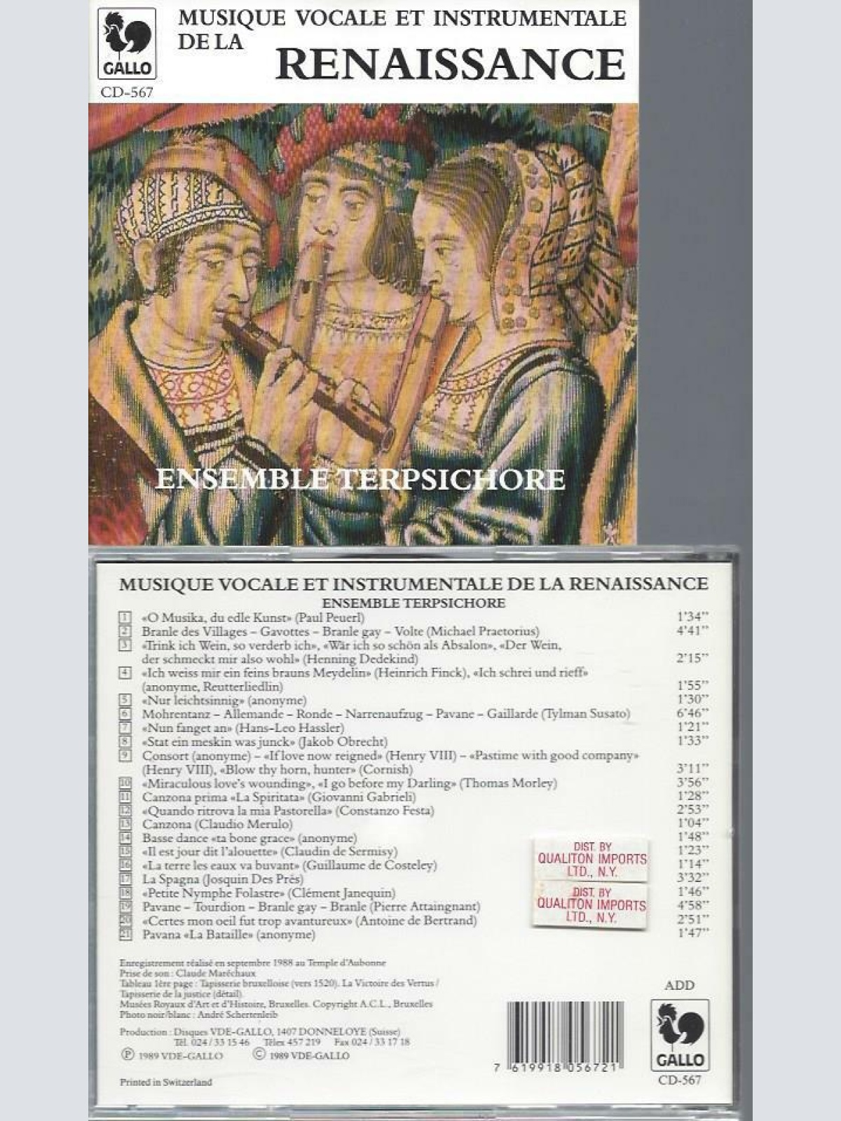 CD- Ensemble Terpsichore Renaissance