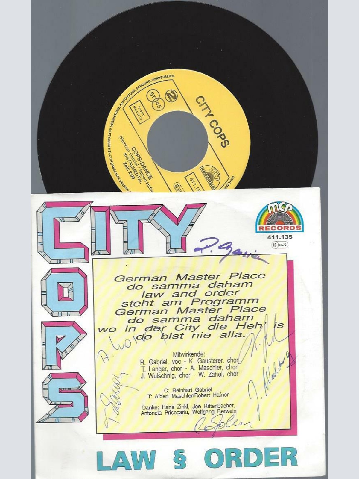 7"   City Cops – Law § Order / mit Autogrammen