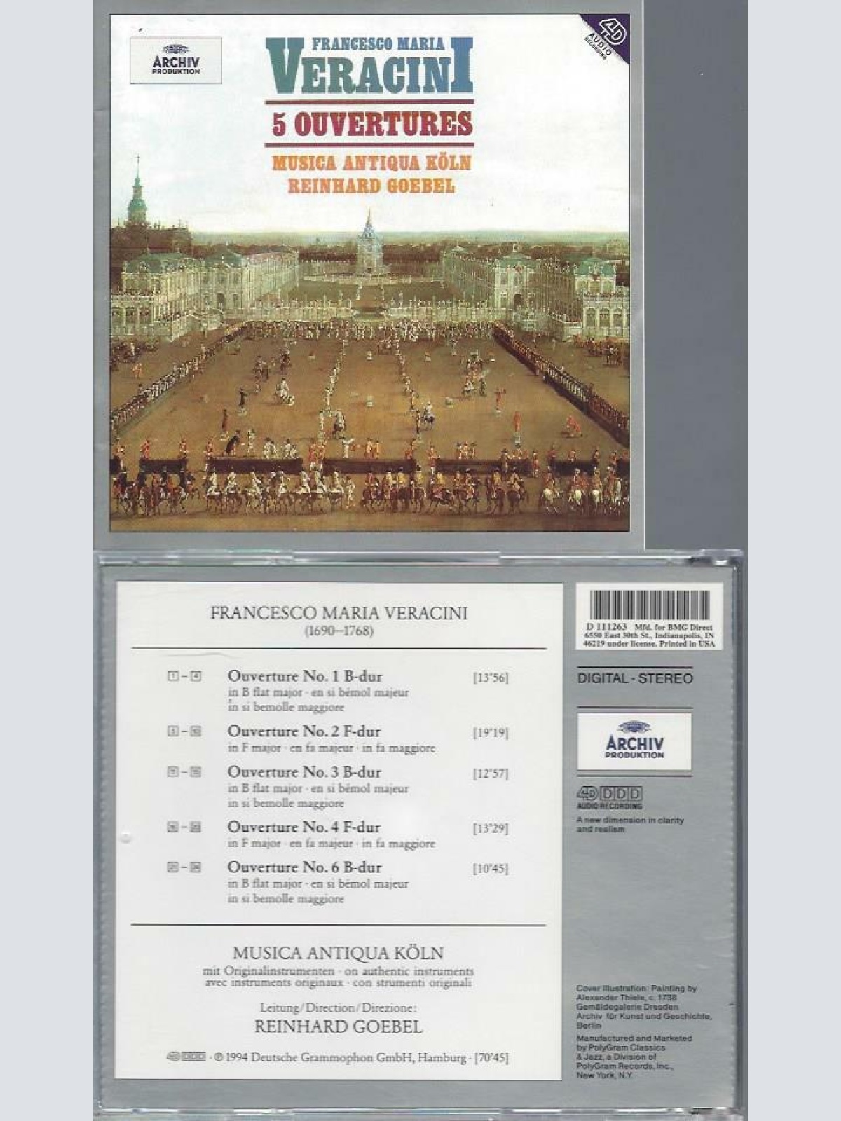 CD- Francesco Maria Veracini 5 Ouvertures