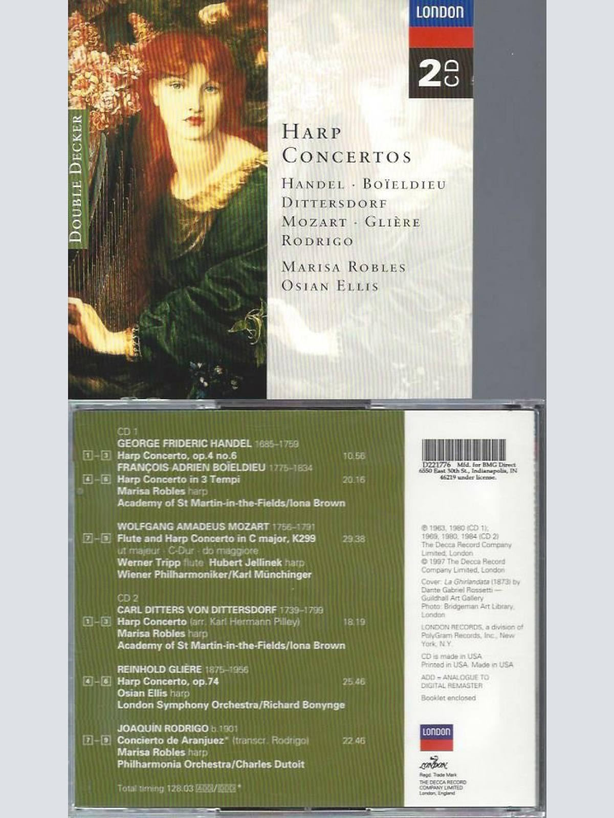 CD- Harp Concertos Mozart Dittersdorf Handel