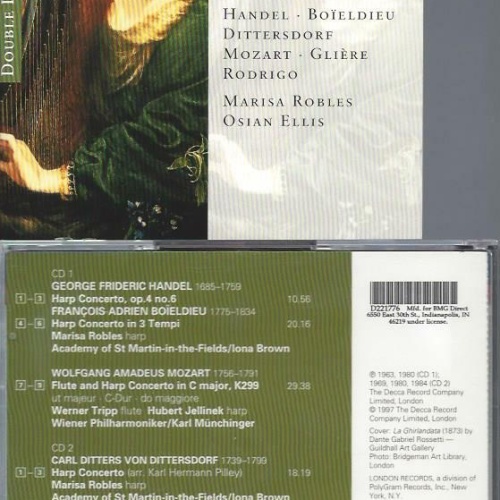 CD- Harp Concertos Mozart Dittersdorf Handel