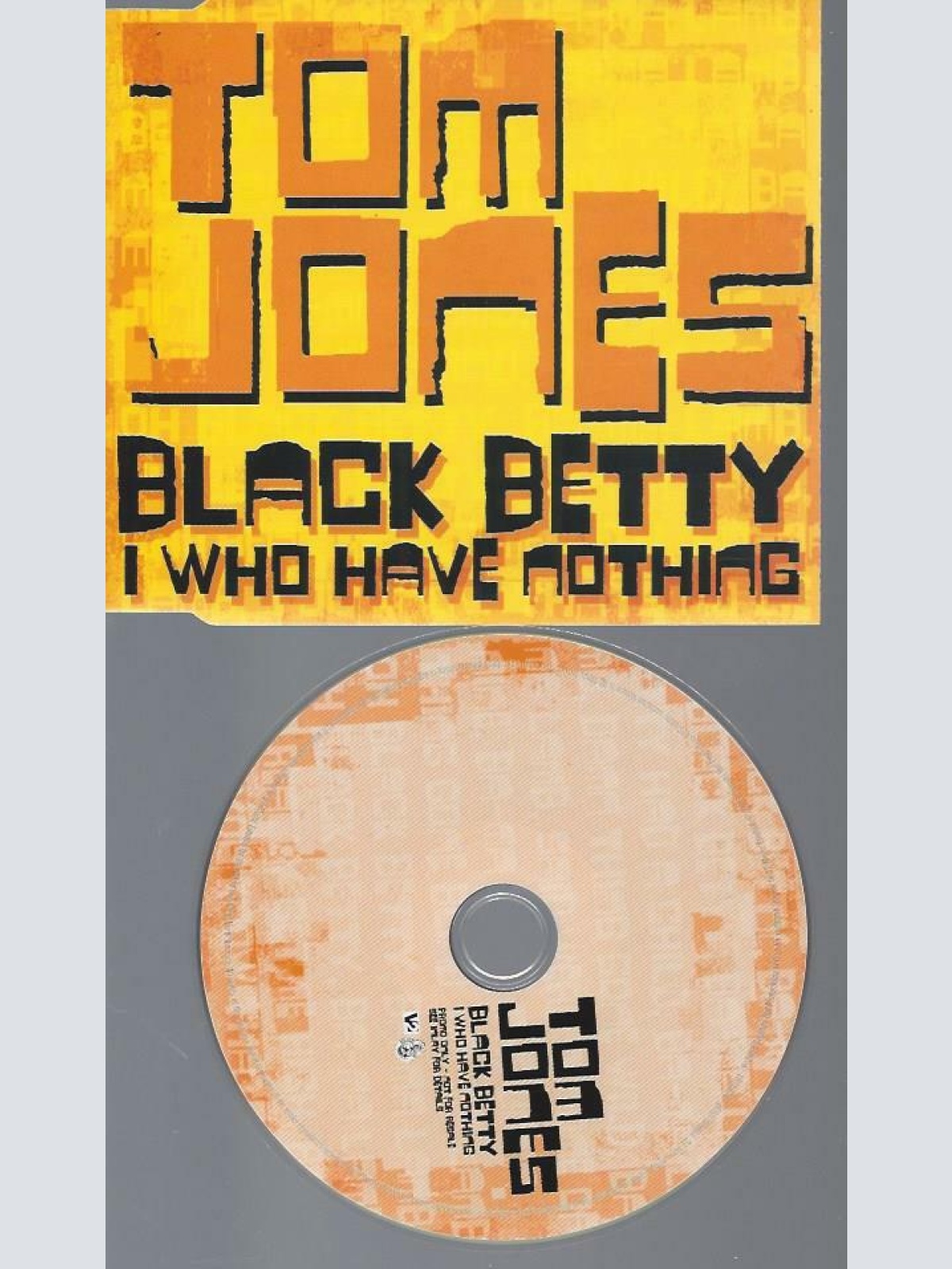 CD --Tom Jones Black Betty   Promo