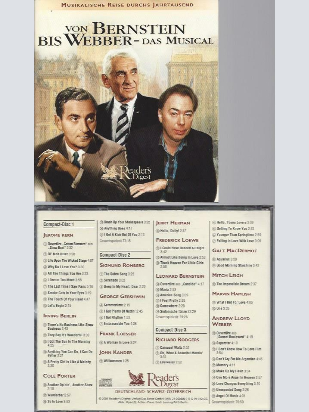 CD -Readers Digest von Bernstein bis Webber Das Musical