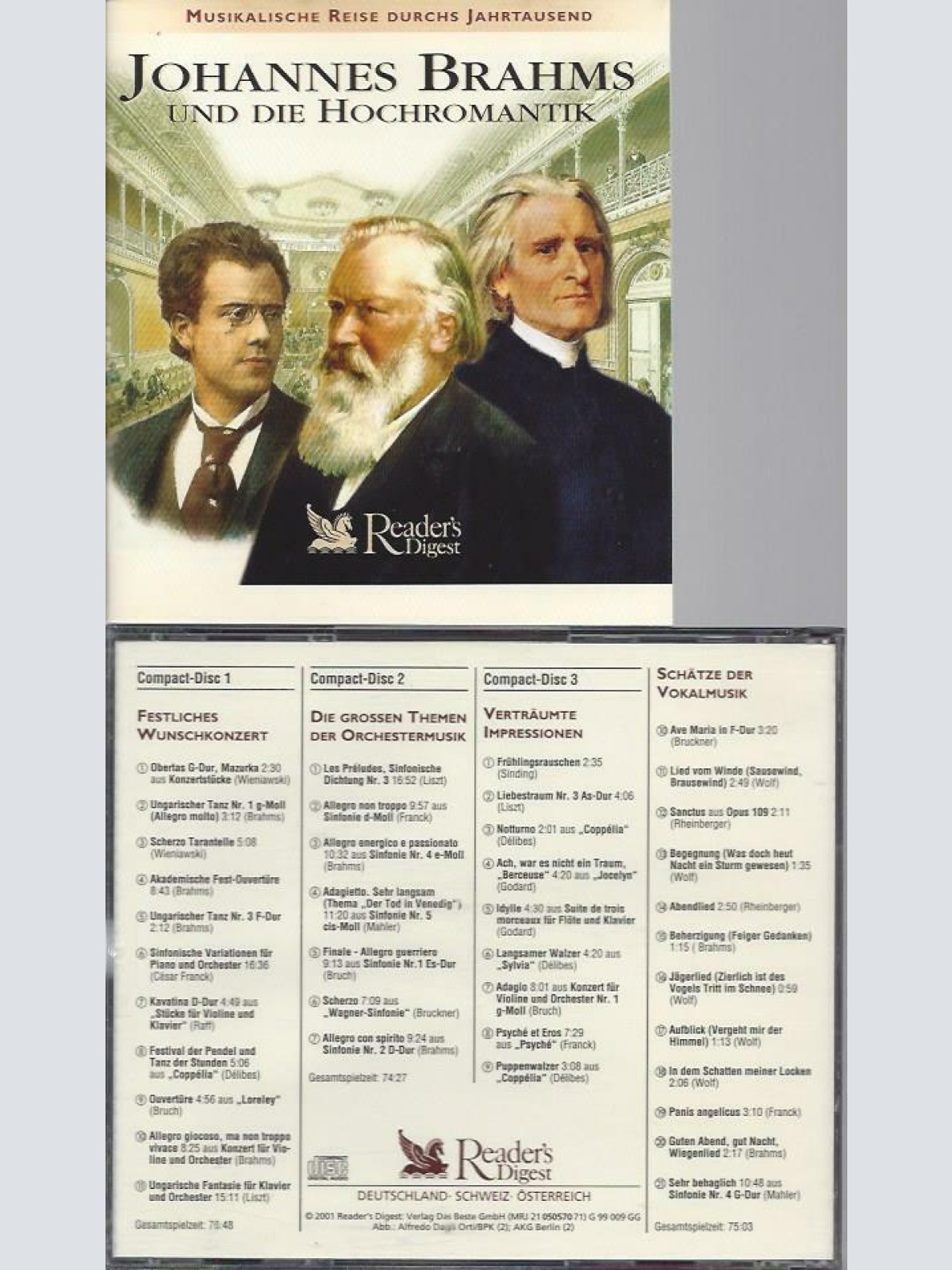 CD -Readers Digest Johannes Brahms und die Hochromantik
