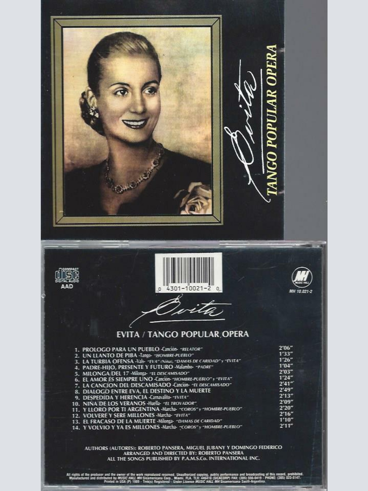 CD -Evita Tango Popular Opera