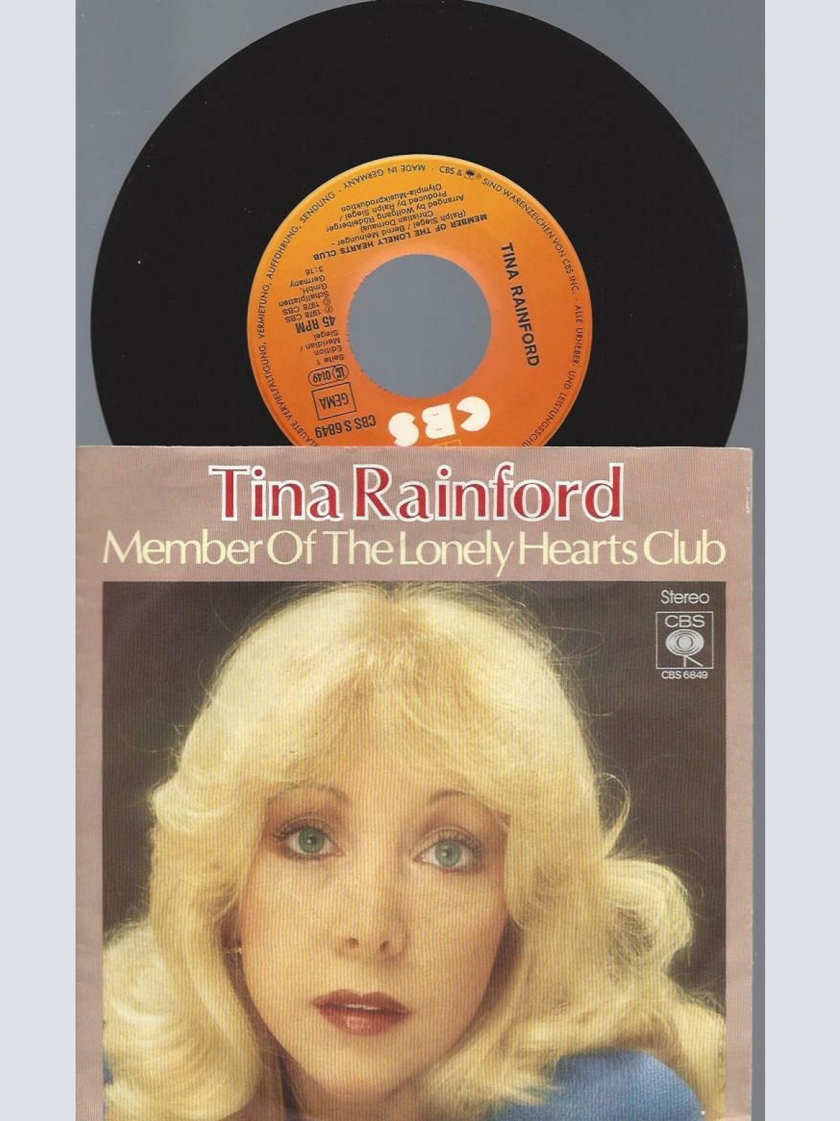 7"   Tina Rainford – Member Of The Lonely Hearts Club