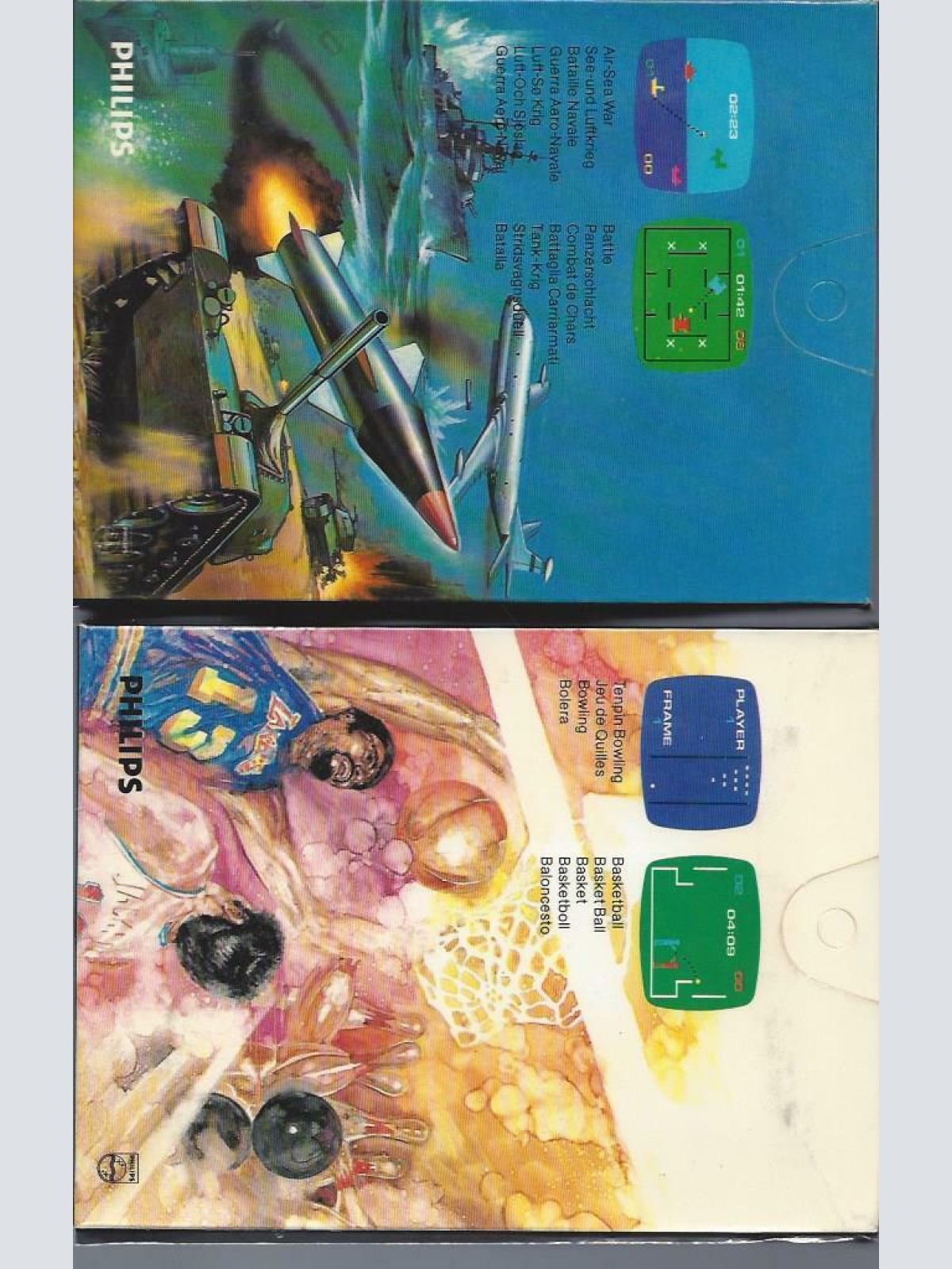 Philips Videopac G7000 // 9 Spiele  // NR: 16,1,14,15,6,4,2,10,11