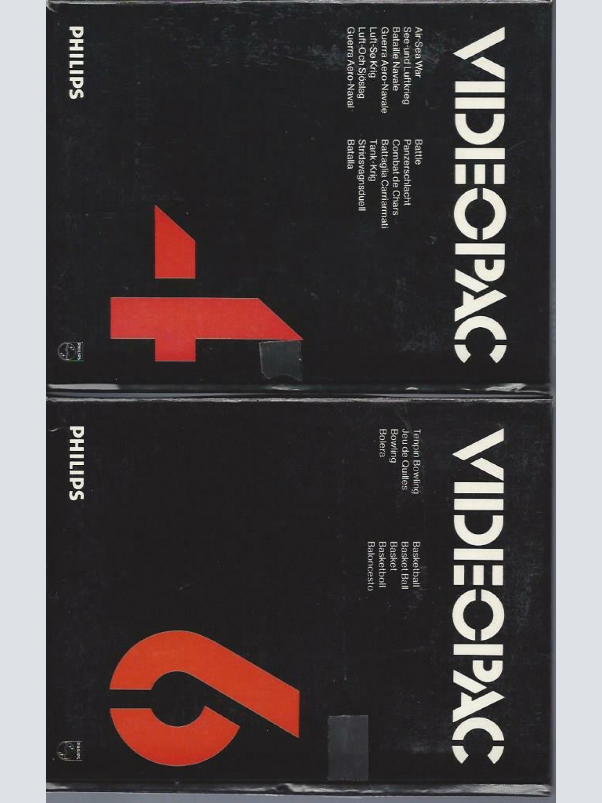 Philips Videopac G7000 // 9 Spiele  // NR: 16,1,14,15,6,4,2,10,11