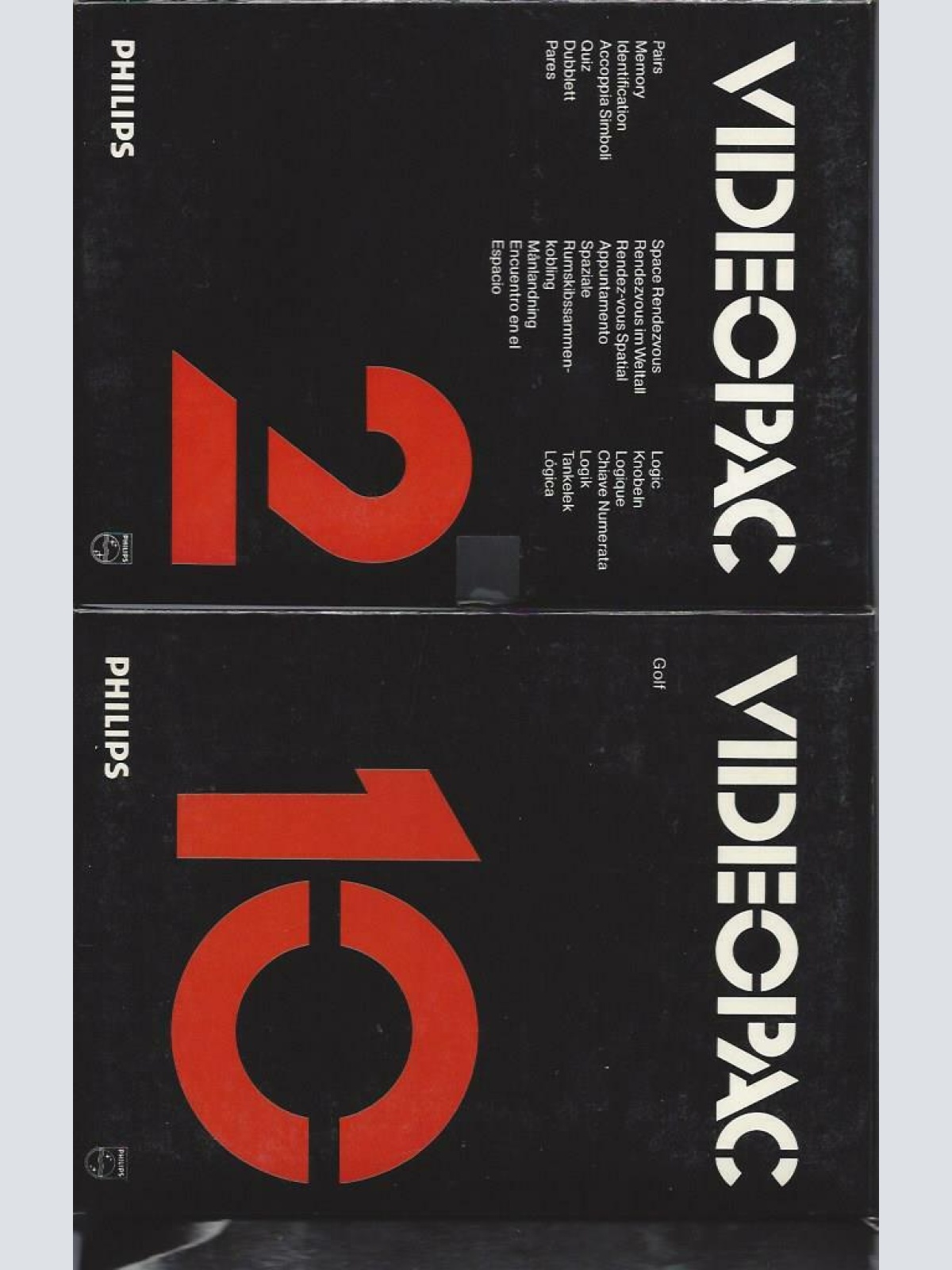 Philips Videopac G7000 // 9 Spiele  // NR: 16,1,14,15,6,4,2,10,11