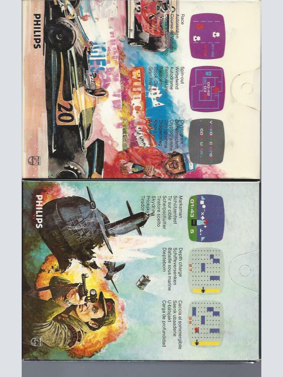 Philips Videopac G7000 // 9 Spiele  // NR: 16,1,14,15,6,4,2,10,11