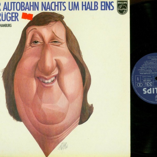 LP--  Mike Krüger  Auf Der Autobahn Nachts Um Halb Eins